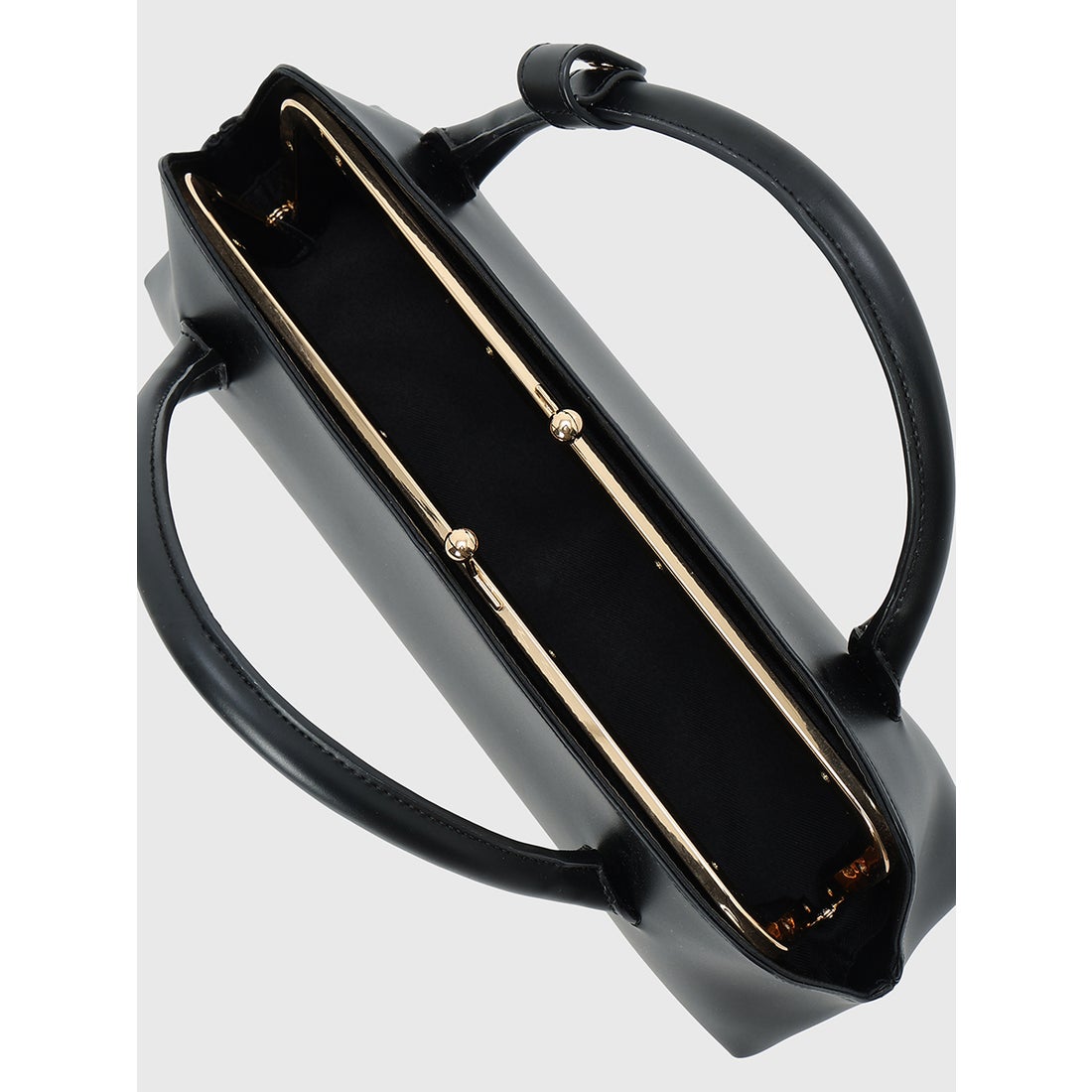 アニュアンス anuans タイトハンドルバッグ （BLACK） -ファッション