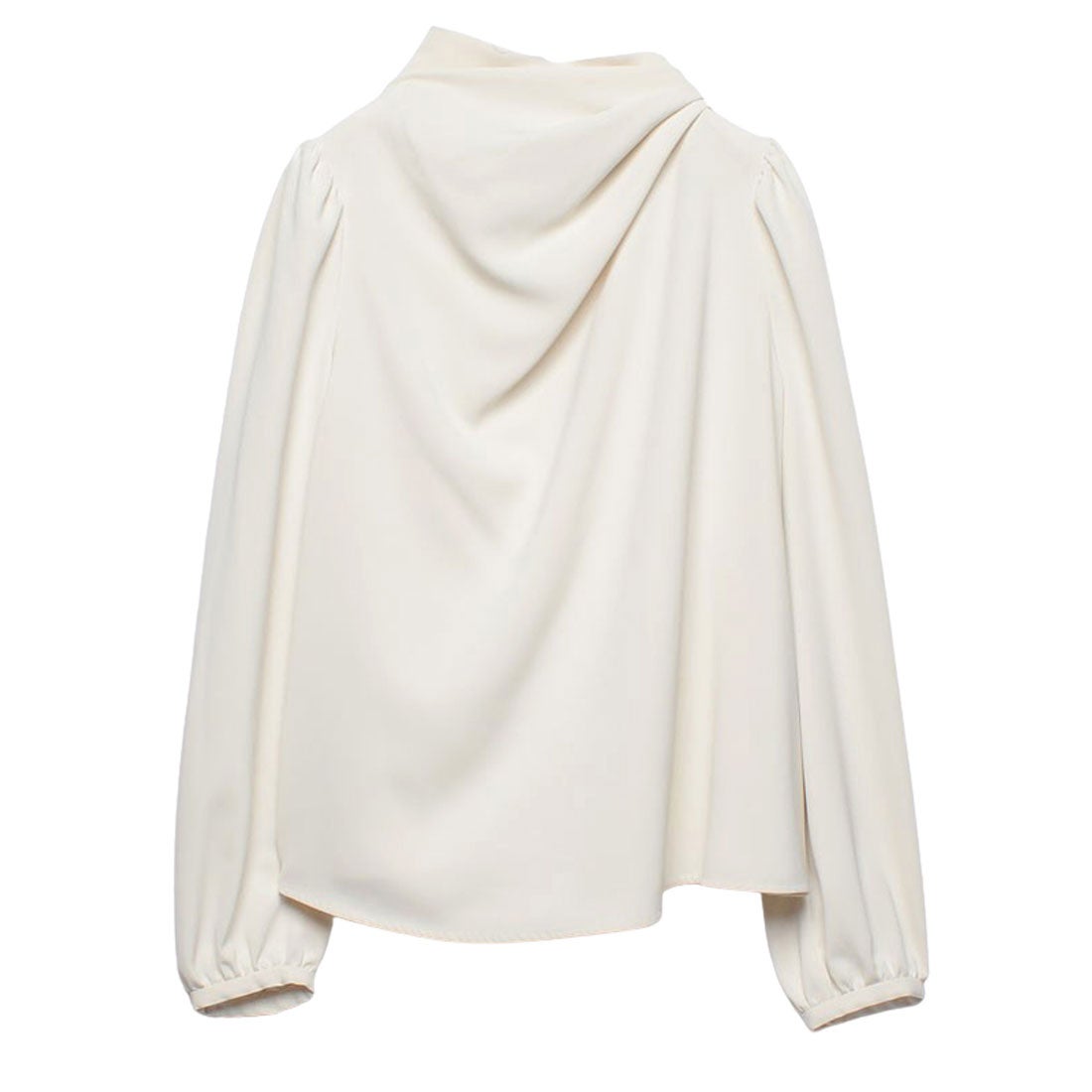 アニュアンス anuans アシンメトリードレープネックブラウス （IVORY