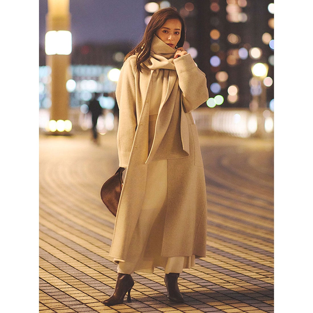 アニュアンス anuans マフラーセットリバーコート （BEIGE） -靴