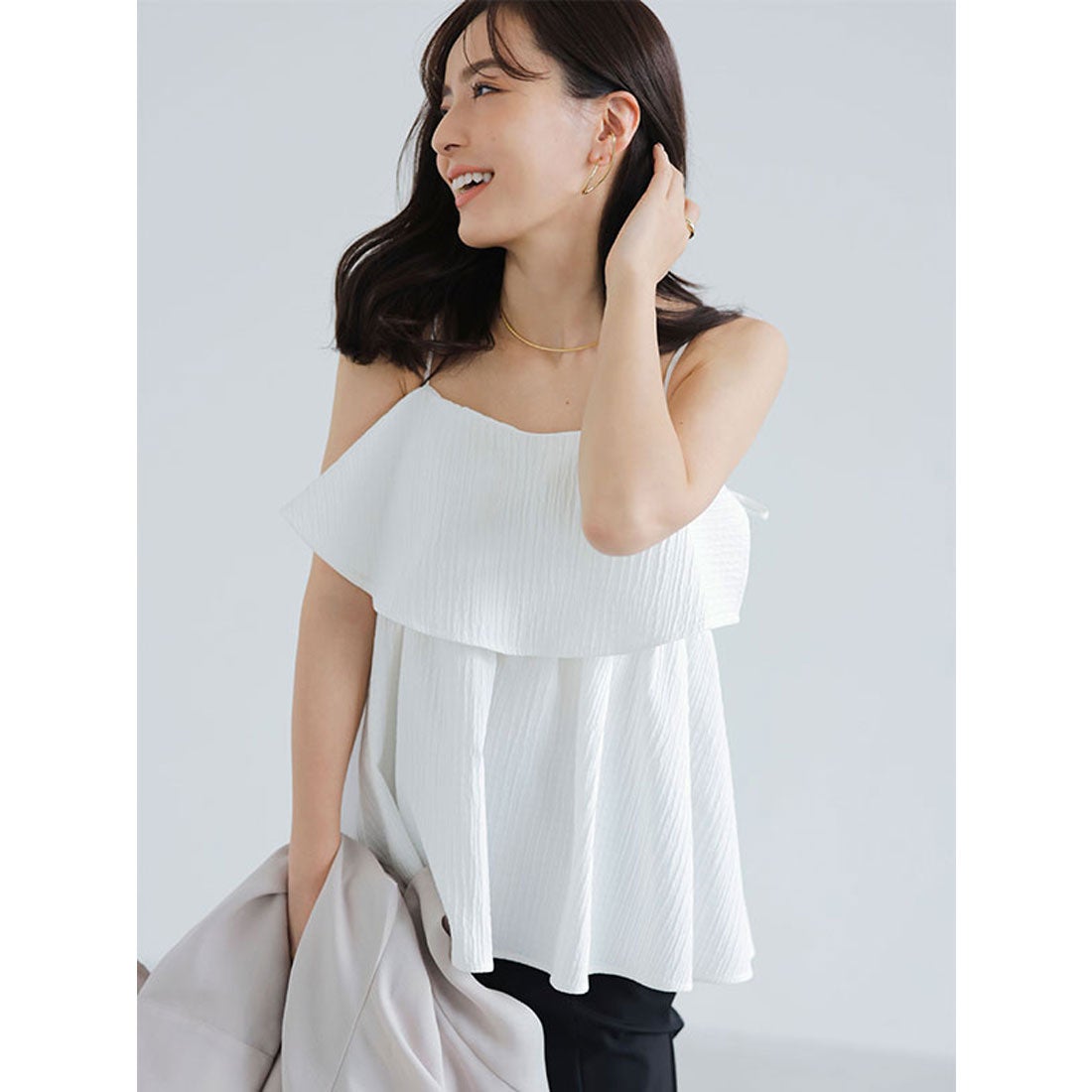 アニュアンス anuans フクレジャガードキャミソール （BEIGE