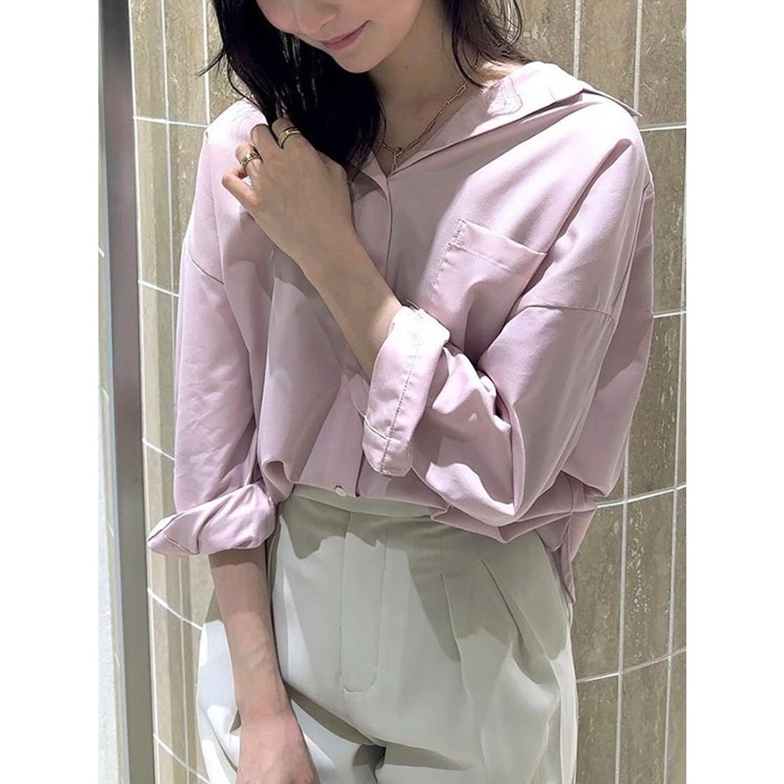 アニュアンス anuans スタンダードシャツ （PINK） - ファッション通販