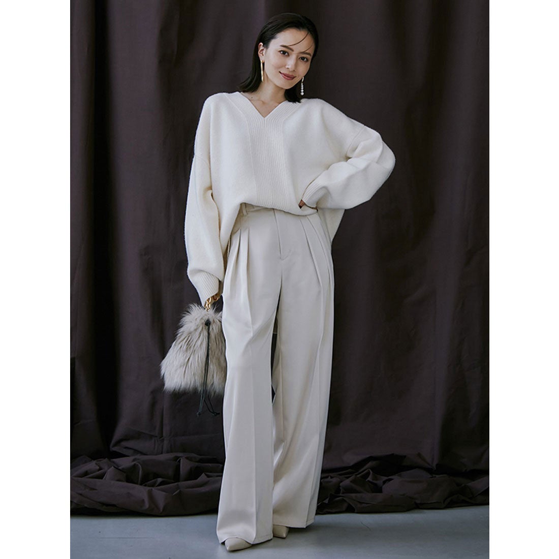 定価3万 wjk W-face V neck knit L ニット akm 【公式通販】