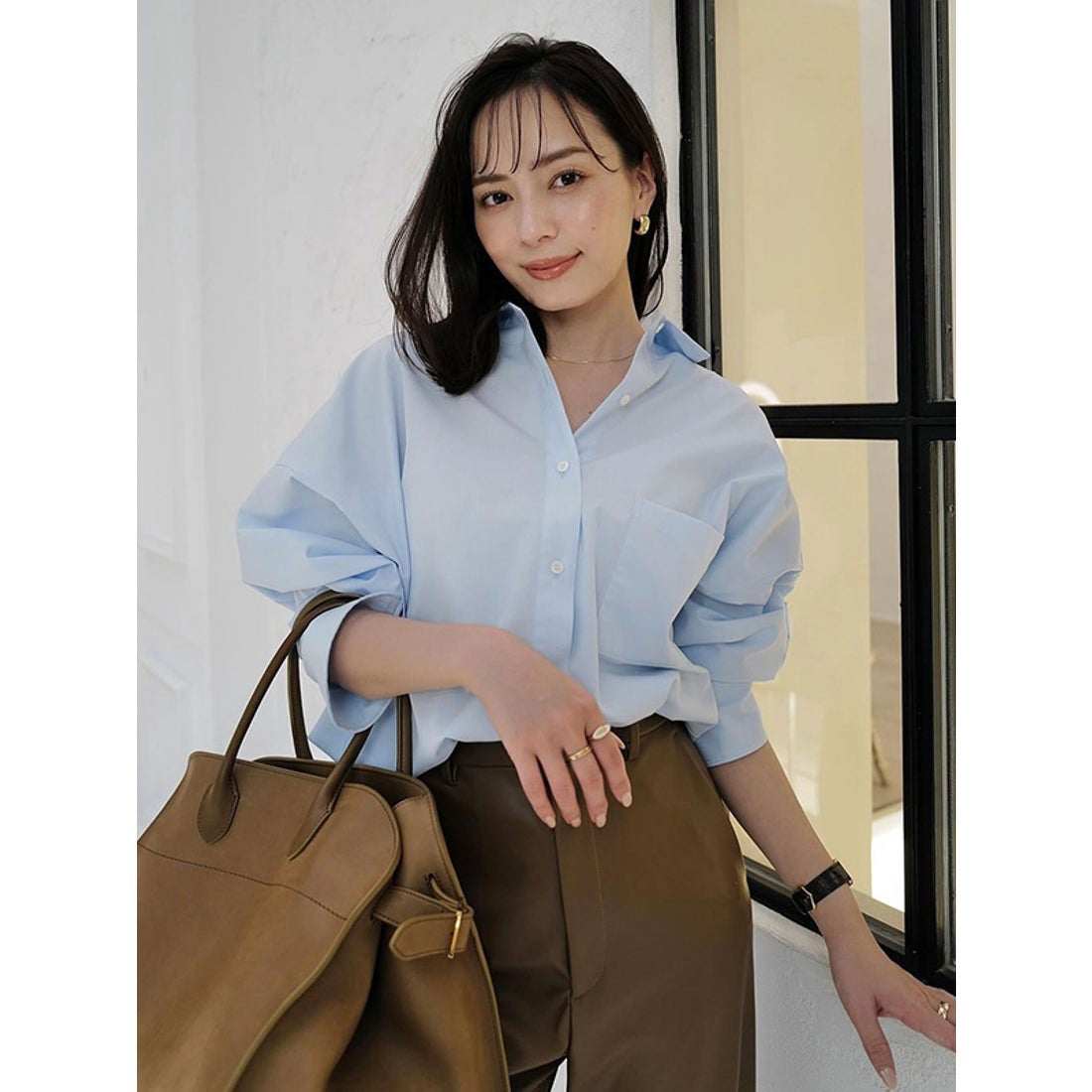 アニュアンス anuans 【25AW】スタンダードシャツ （SAX