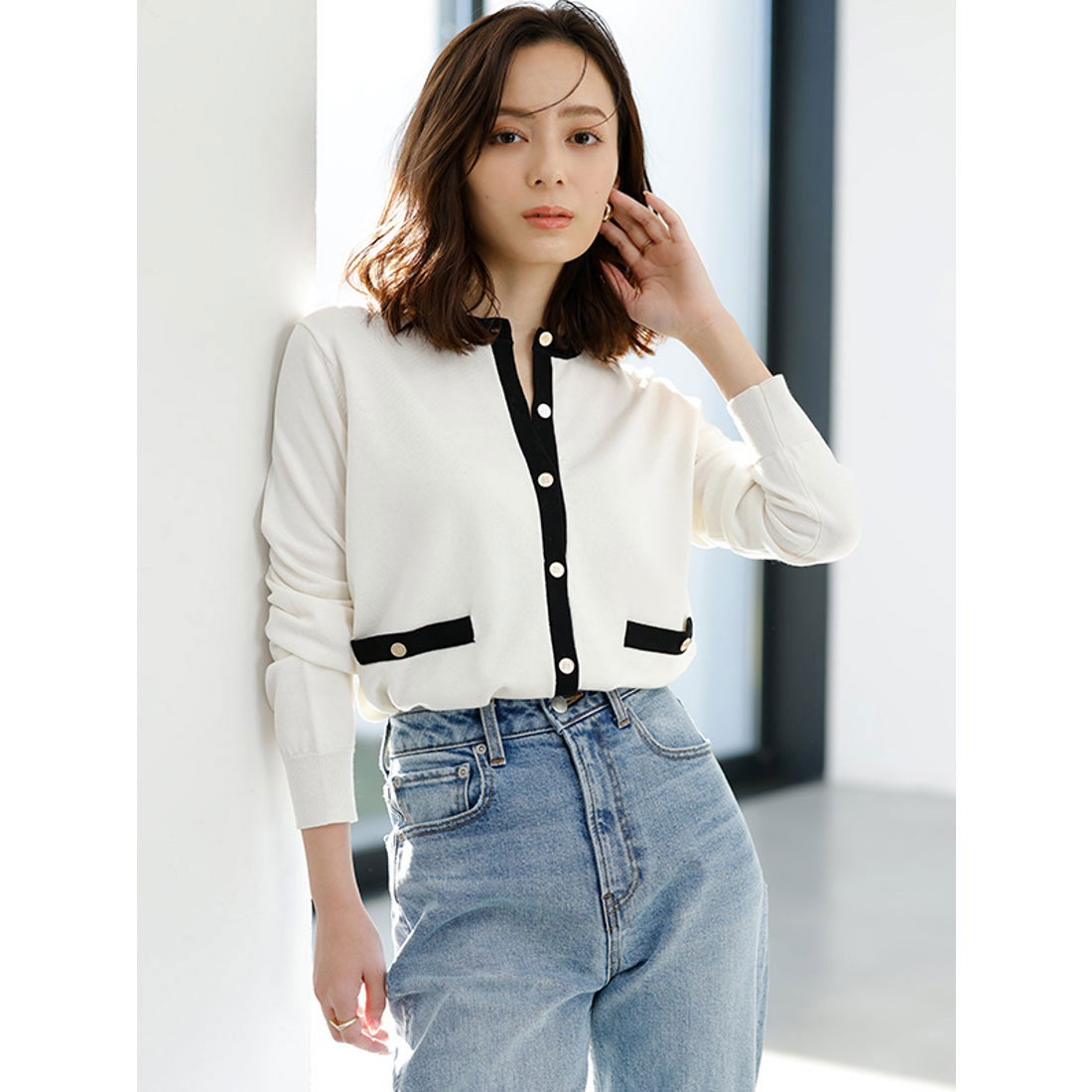 アニュアンス anuans シルクブレンドニットカーディガン