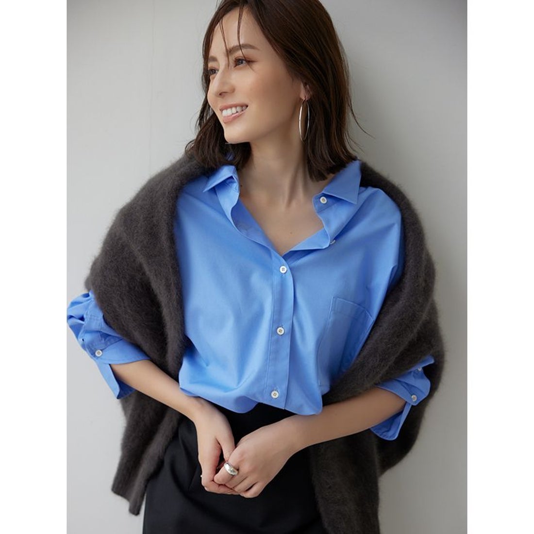 アニュアンス anuans スタンダードシャツ （BLUE） - ファッション通販