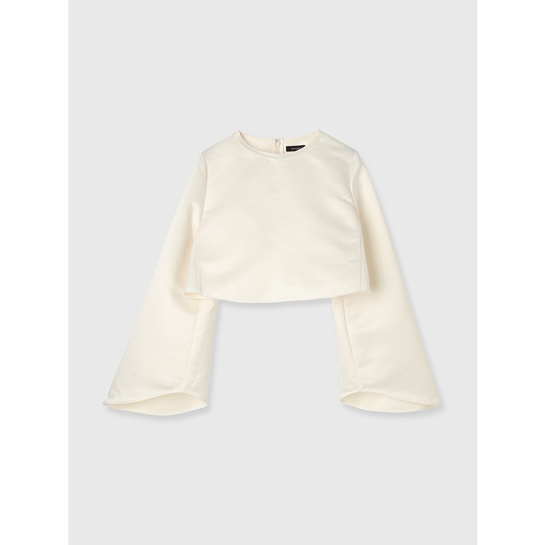 アニュアンス anuans ラスターサテンフレアスリーブブラウス （IVORY