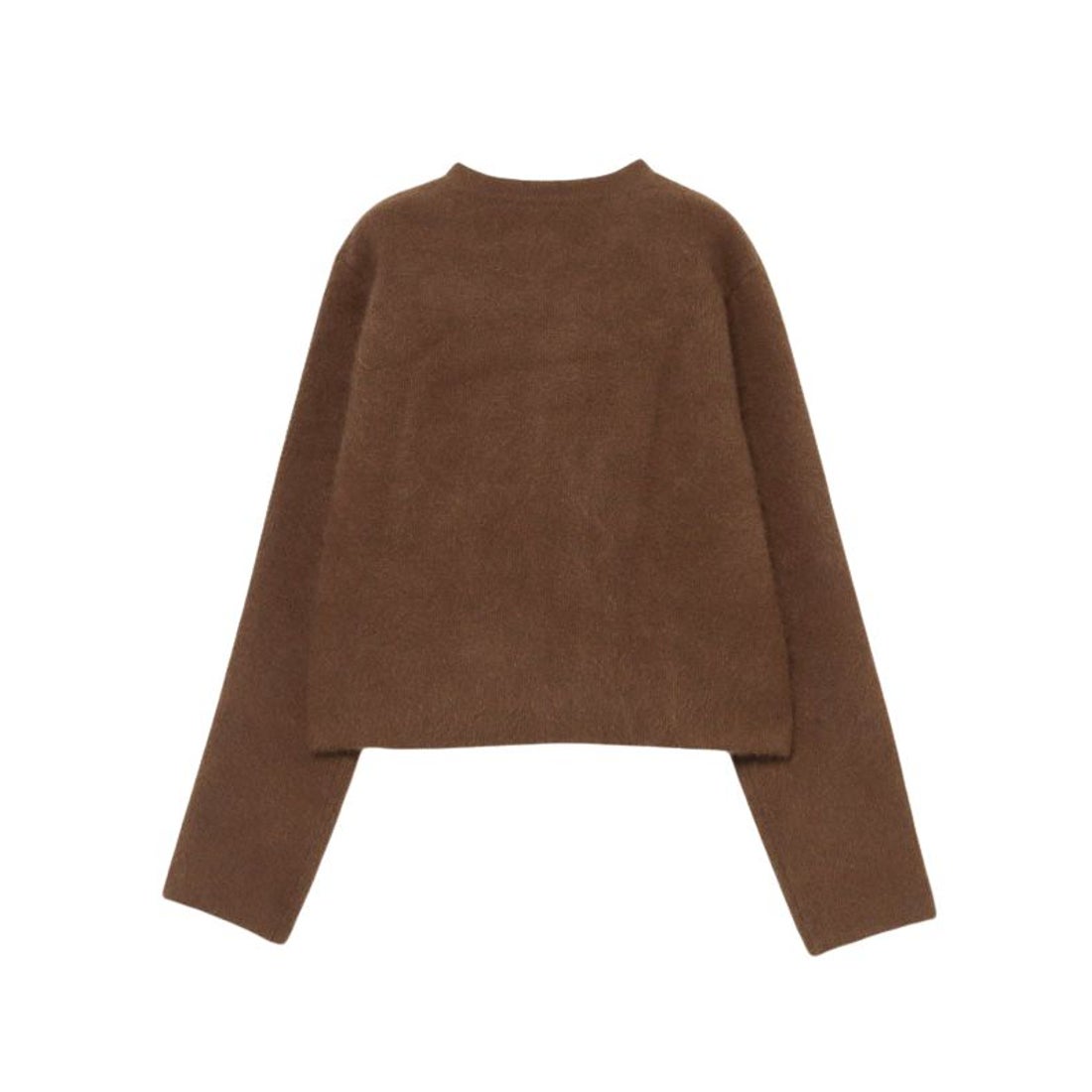 アニュアンス anuans ラクーンブレンドノーカラーニットジャケット