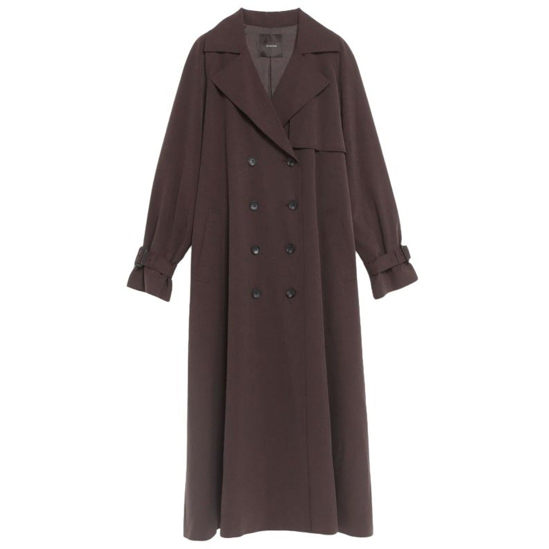 アニュアンス anuans ウールブレンドフレアトレンチコート （BROWN