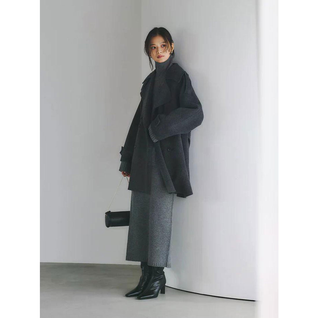 アニュアンス anuans リバーウールミドルトレンチコート （ECRU） -靴