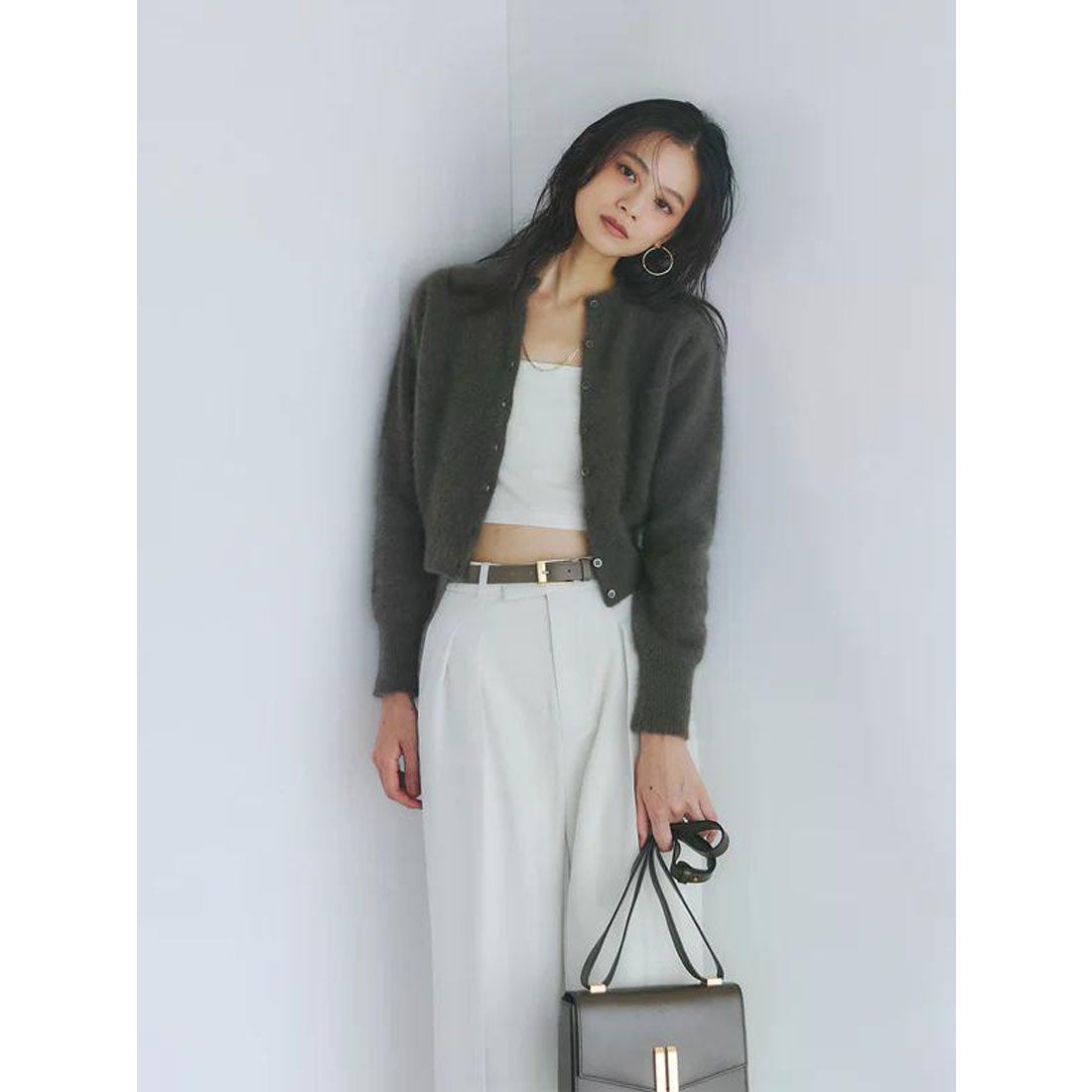 アニュアンス anuans ラクーンフォックスショートカーディガン （PINK