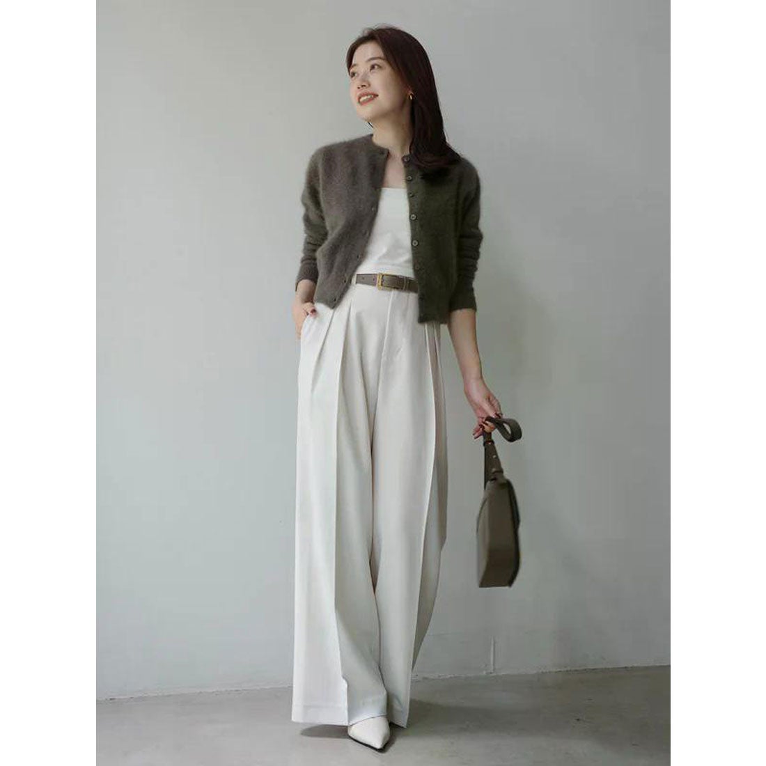 アニュアンス anuans ラクーンフォックスショートカーディガン （PINK