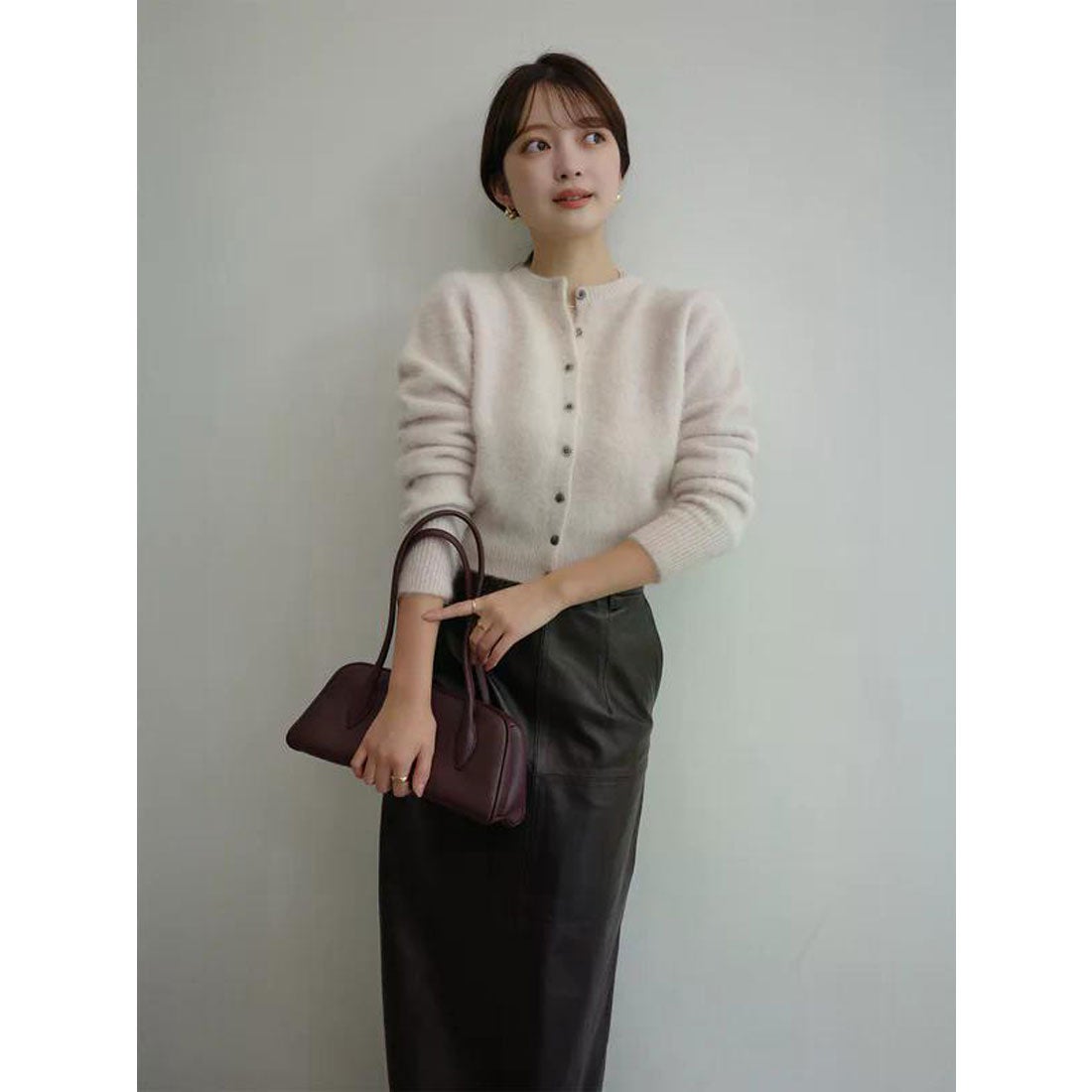 アニュアンス anuans ラクーンフォックスショートカーディガン （PINK