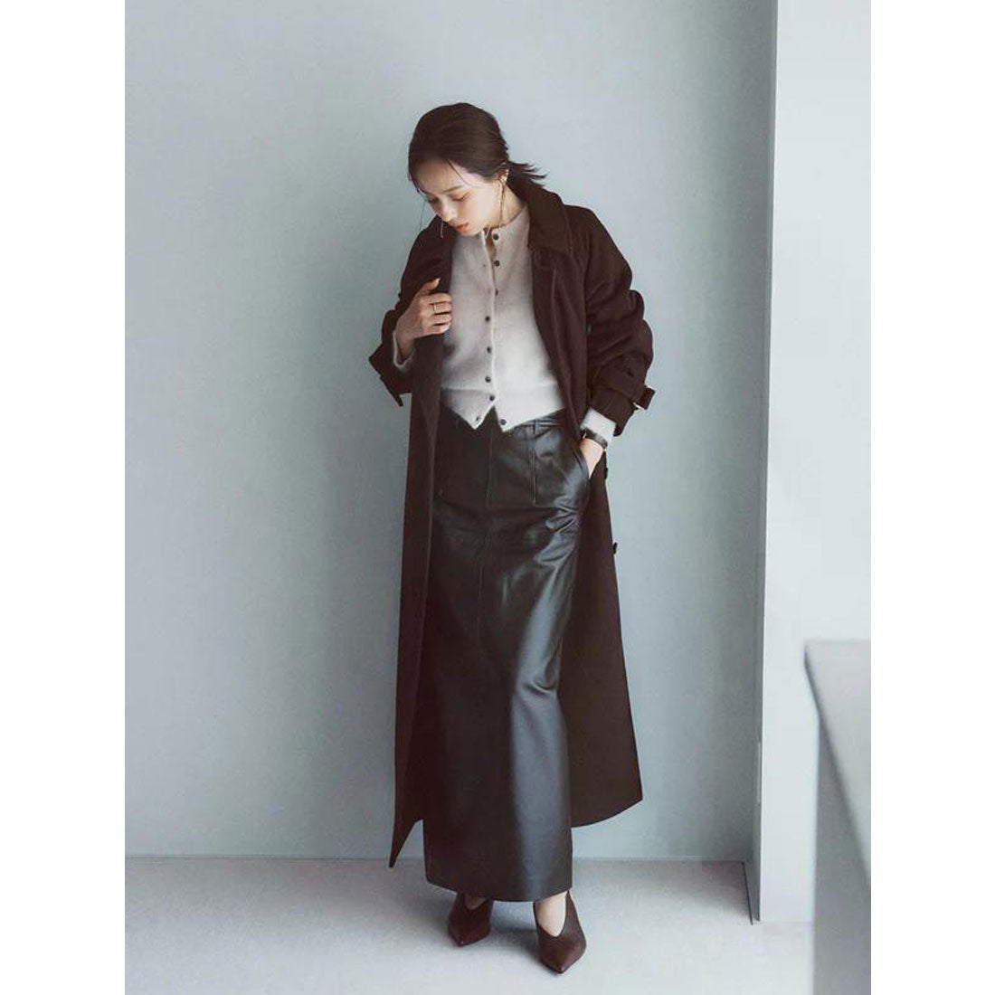 アニュアンス anuans ラクーンフォックスショートカーディガン （NAVY