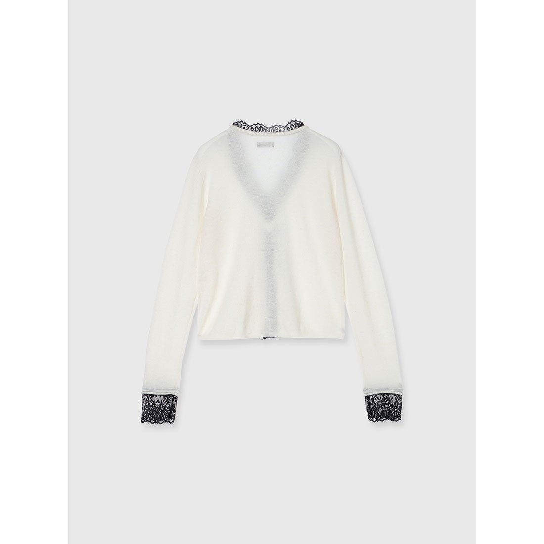 アニュアンス anuans アイラッシュレーストリミングニット （GREY