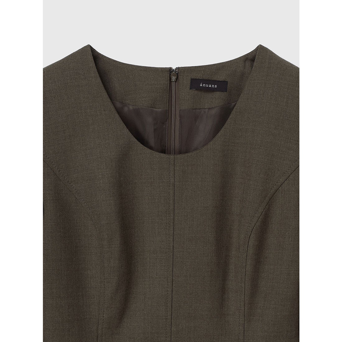アニュアンス anuans ボクシーミニワンピース （BROWN） -ファッション