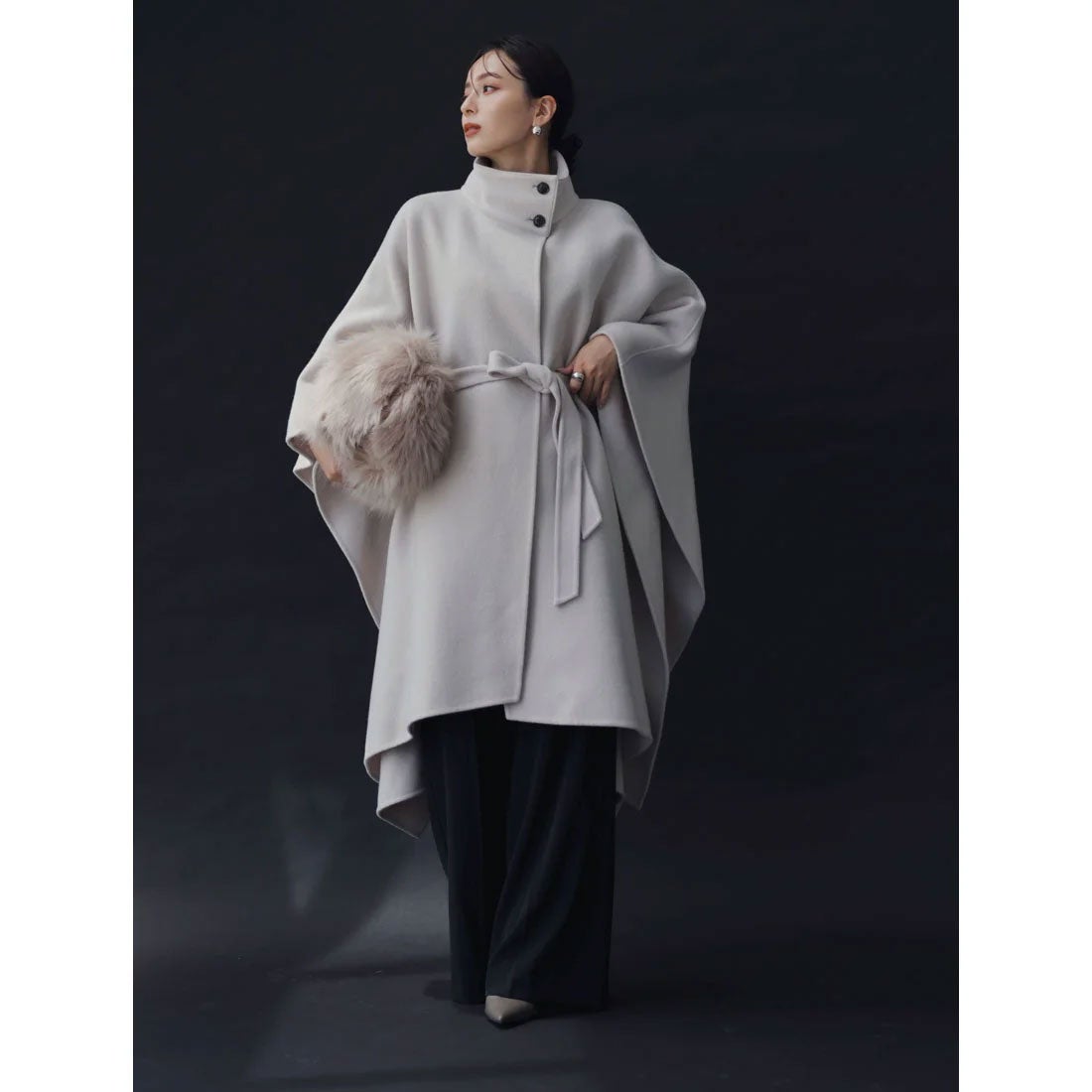 アニュアンス anuans ウールポンチョコート （CAMEL） -靴