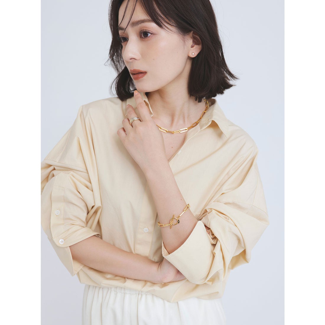 アニュアンス anuans 【25AW】スタンダードシャツ （SAX