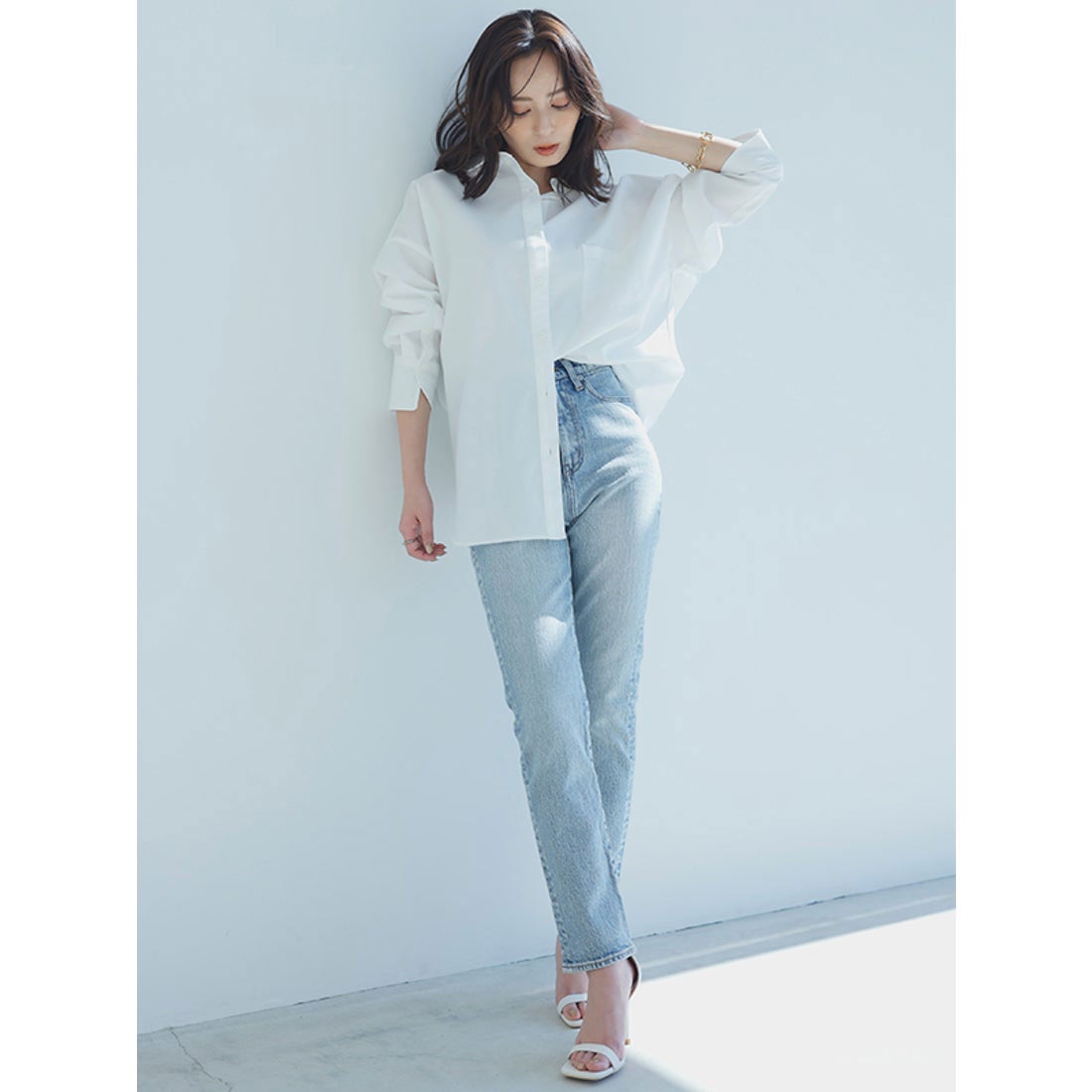 アニュアンス anuans 【25AW】スタンダードシャツ （WHITE） -靴