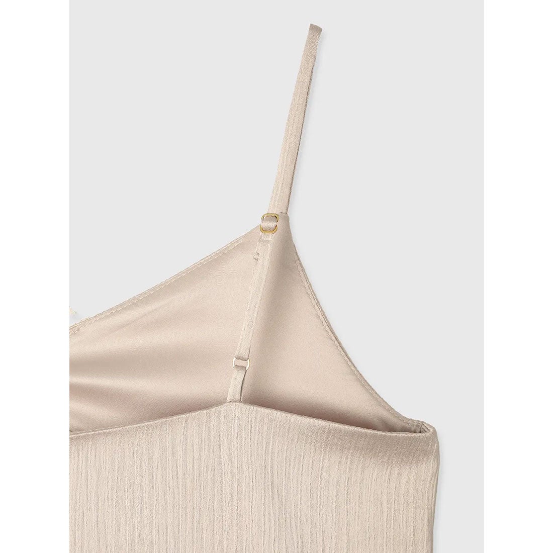 アニュアンス anuans レースポイントサテンキャミソール （BLACK