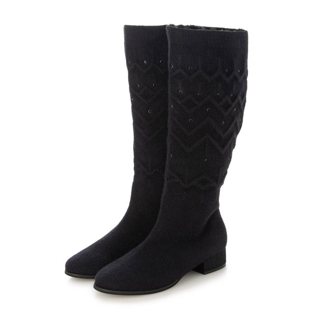 アンテプリマ ANTEPRIMA 小花モチーフインヒールロングブーツ