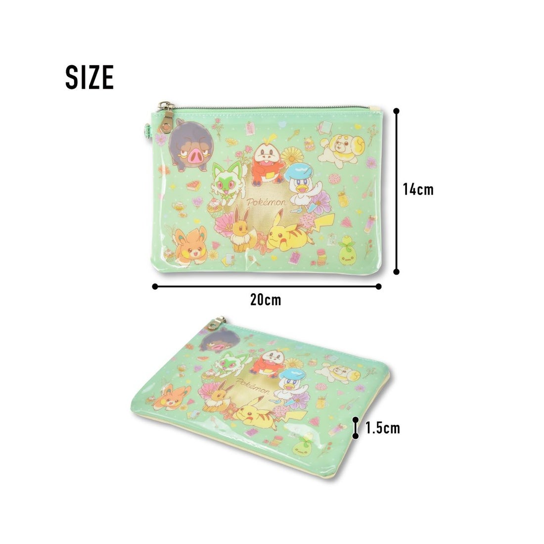 ランナー RUNNER ポケットモンスター ポケモン フラットポーチ 窓付き