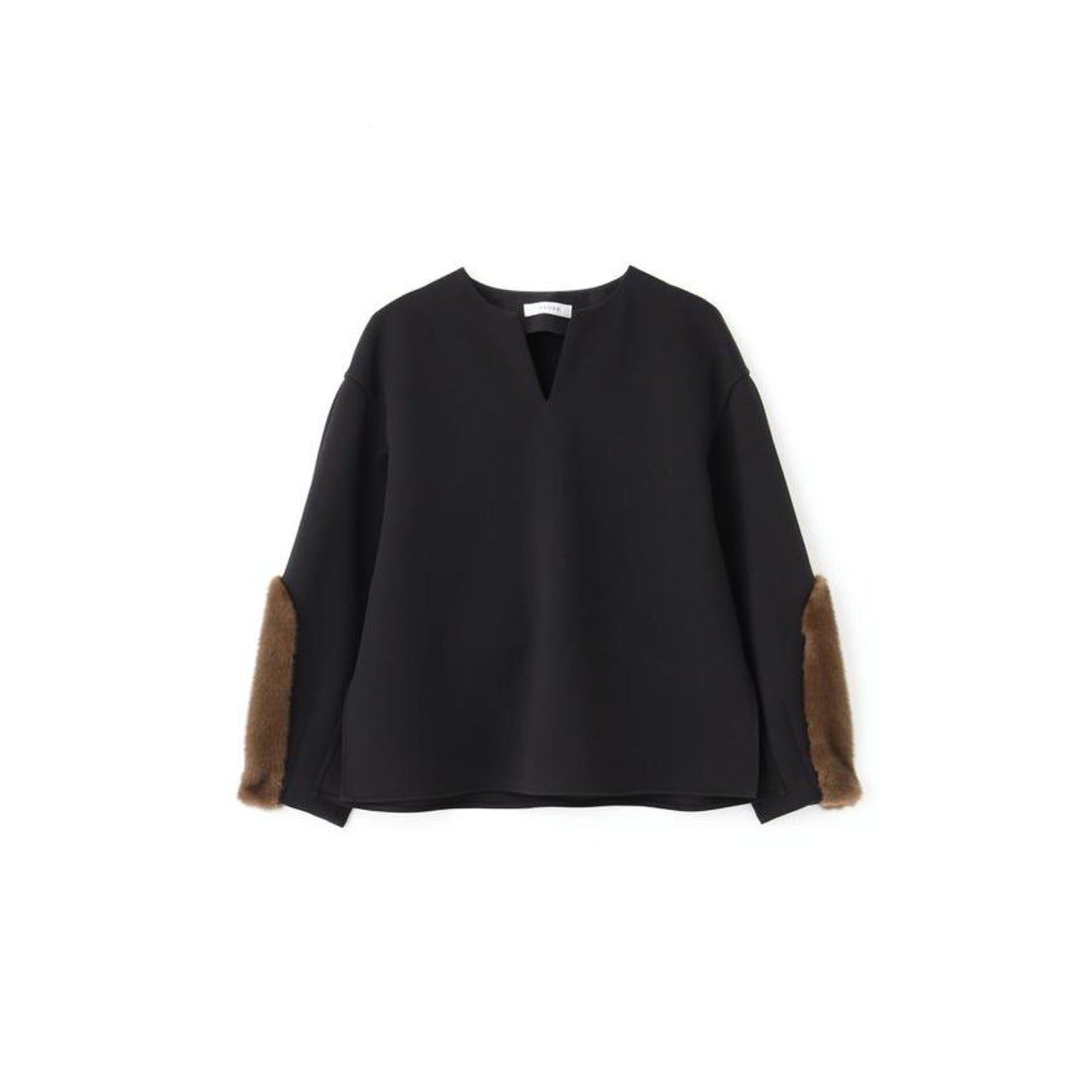 アドーア ADORE フェイクファーラインジャージーカットソー （ベージュ