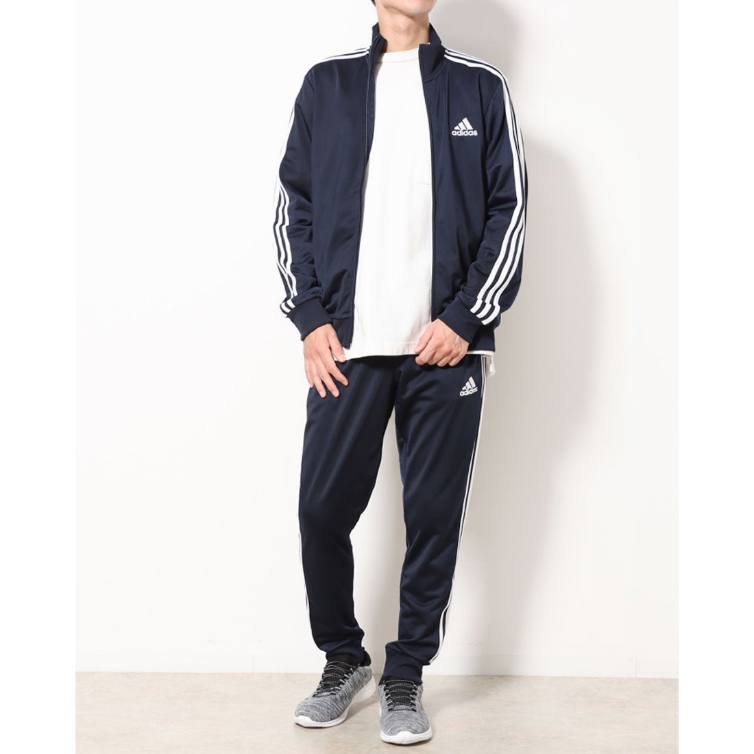 アディダス adidas メンズ ジャージ上下セット 3ストライプストラック