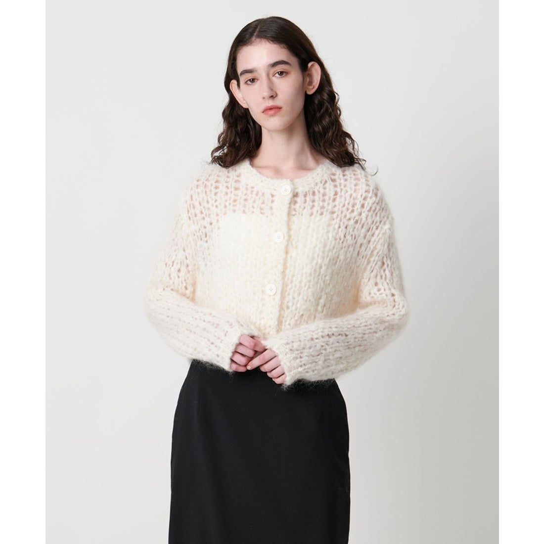 AEWEN MATOPH＞ジャンボタム2WAY カーディガン （DK.BROWN