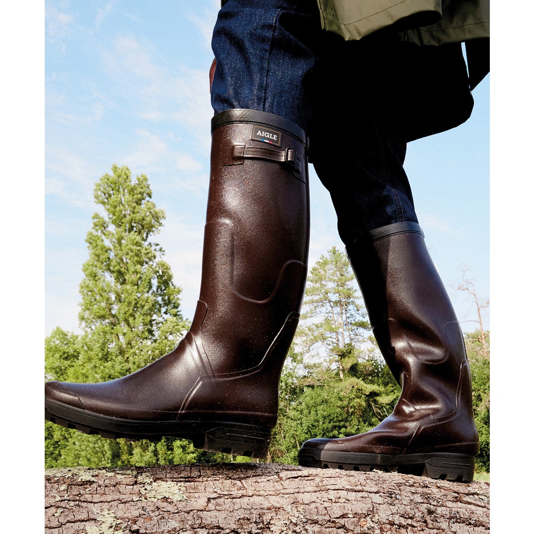 エーグル AIGLE ベニル ラバーブーツ （ブラウン） -waja bazar - 海外