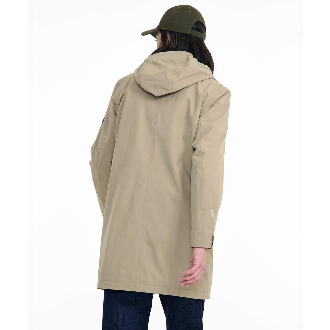 エーグル AIGLE 透湿防水 ロングフーデッドコート （ダークブルー