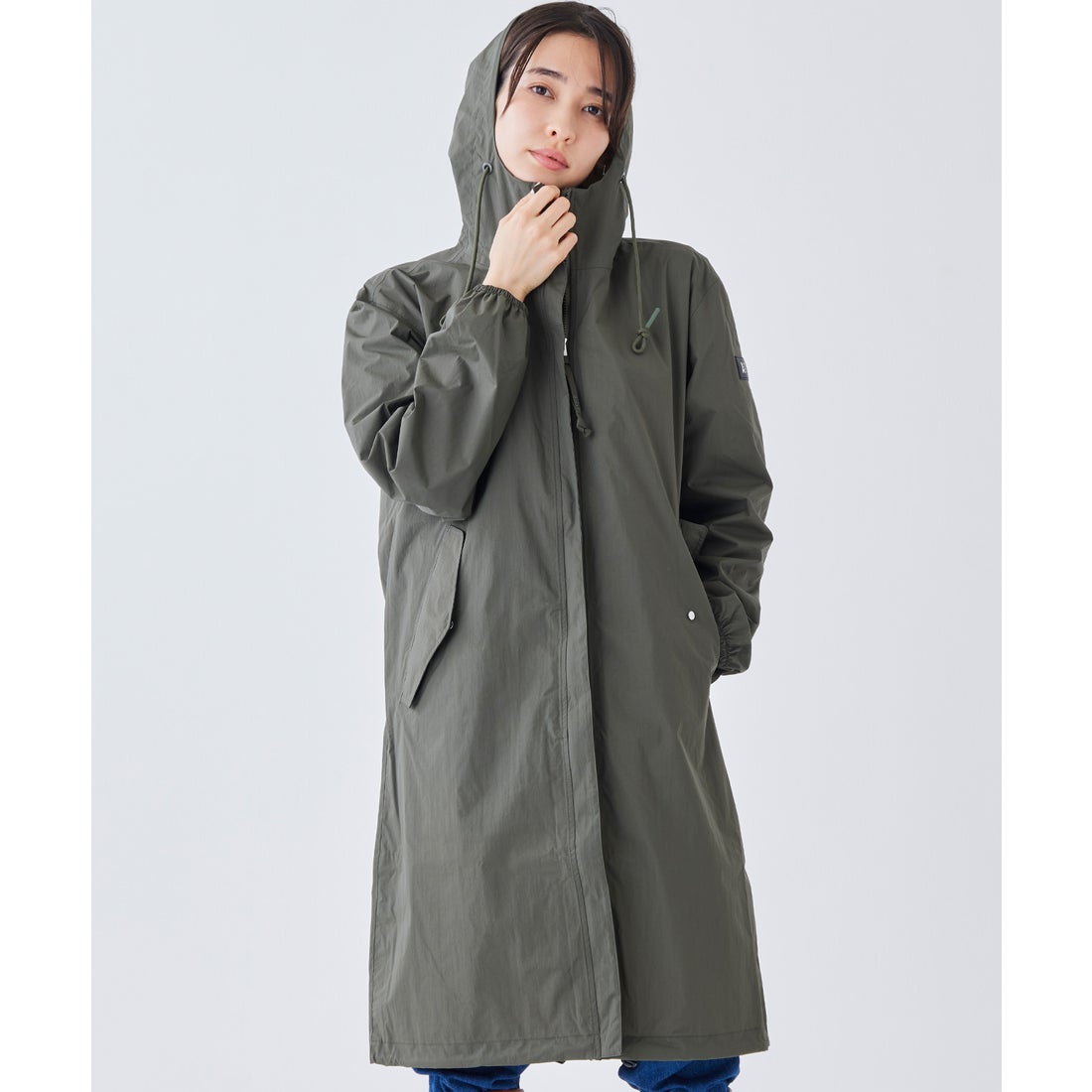 エーグル AIGLE 透湿防水 パッカブルロングフーデッドジャケット