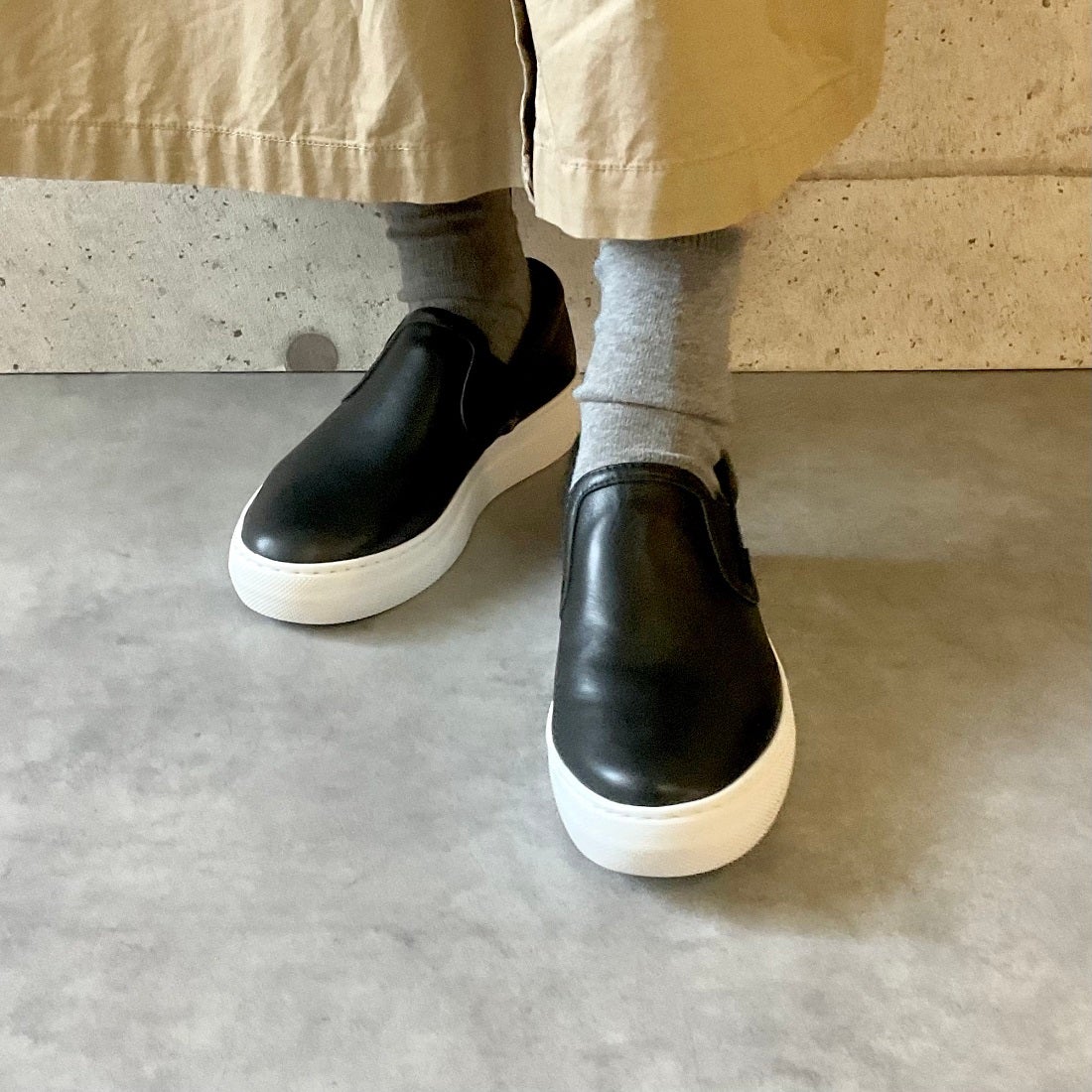 オールブラック ALL BLACK 【本革/軽量187g/カップインソール】レザー