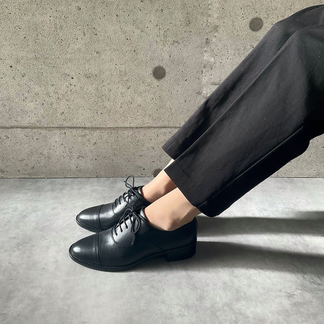 アポム APOM レースアップシューズ （ブラック） -靴＆ファッション