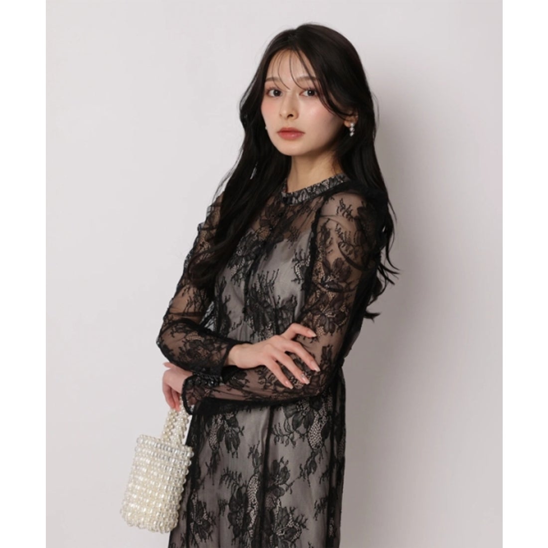 アプワイザー・リッシェ Apuweiser-riche マーメイドレースワンピース