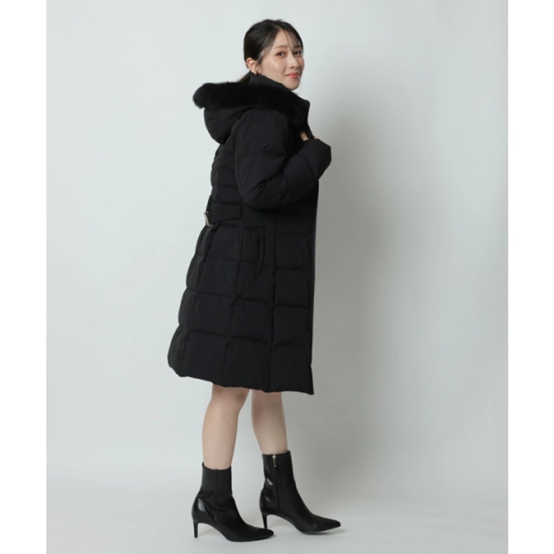 アプワイザー・リッシェ Apuweiser-riche ウエストマークミディコート