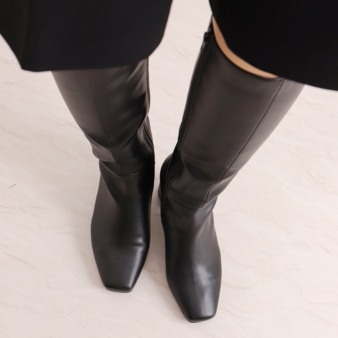 アルテミス バイ ダイアナ artemis by DIANA スクエアトゥロングブーツ