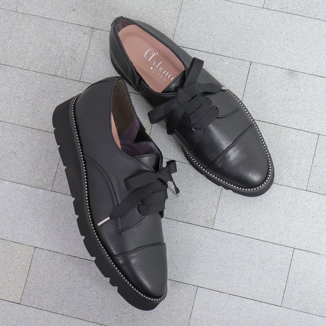 アルテミス バイ ダイアナ artemis by DIANA グログランリボン 厚底