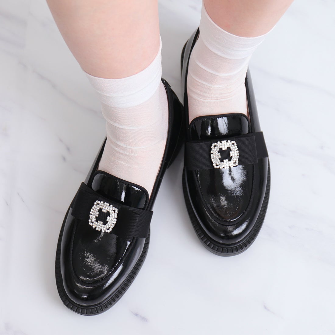 アルテミス バイ ダイアナ artemis by DIANA ビジューリボン 厚底