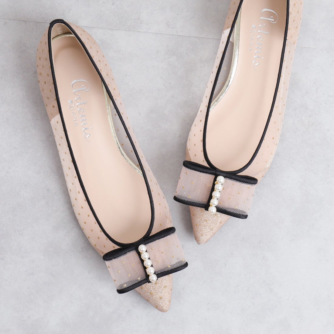 アルテミス バイ ダイアナ artemis by DIANA パールモチーフリボン