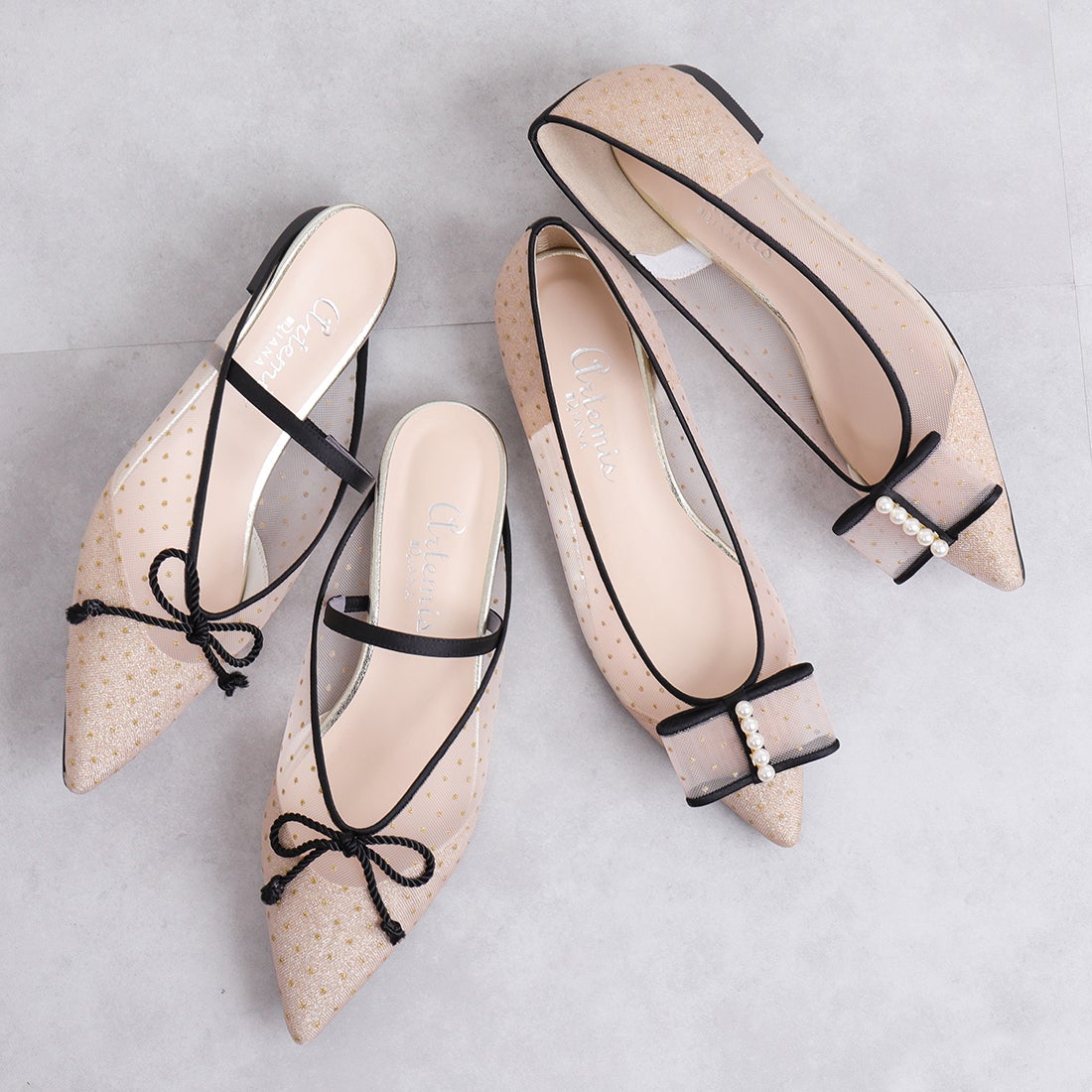 アルテミス バイ ダイアナ artemis by DIANA パールモチーフリボン