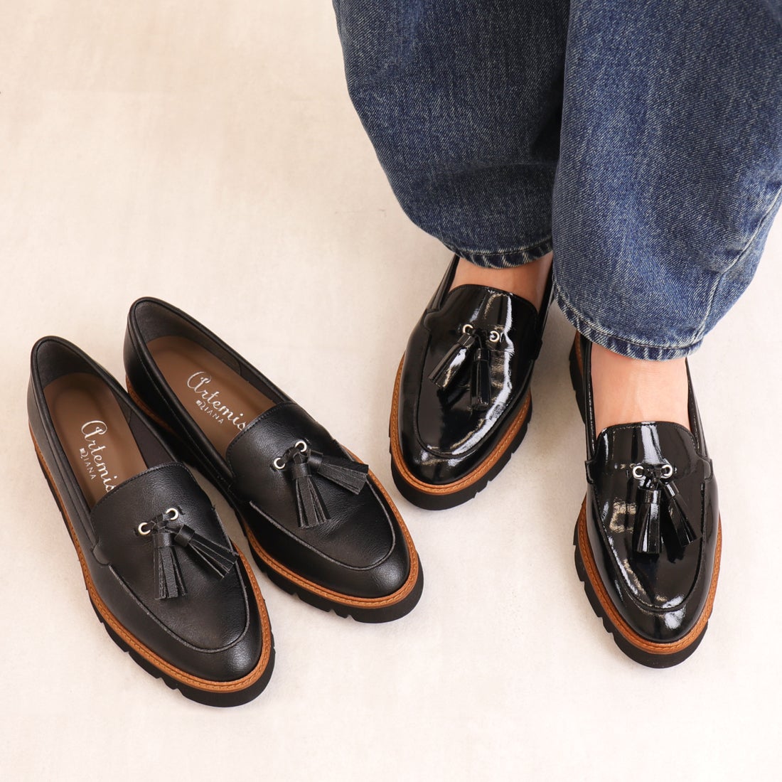 アルテミス バイ ダイアナ artemis by DIANA 軽量厚底タッセル