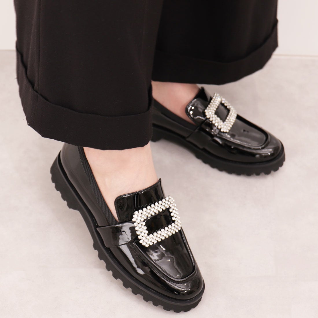 アルテミス バイ ダイアナ artemis by DIANA ビジューバックル厚底