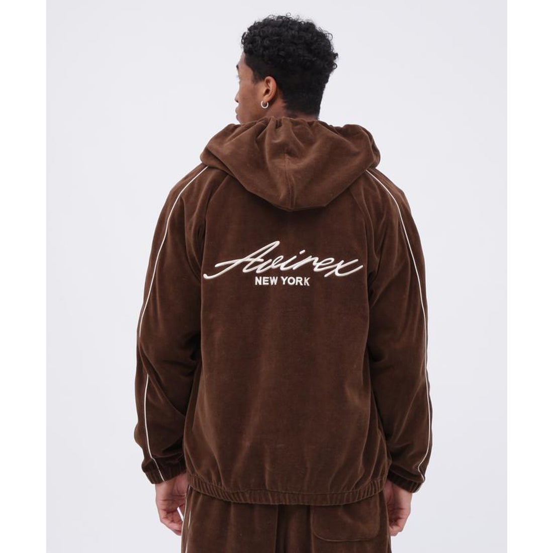 アヴィレックス AVIREX VELOUR ZIP PRAKA CURSIVE LOGO / ベロア