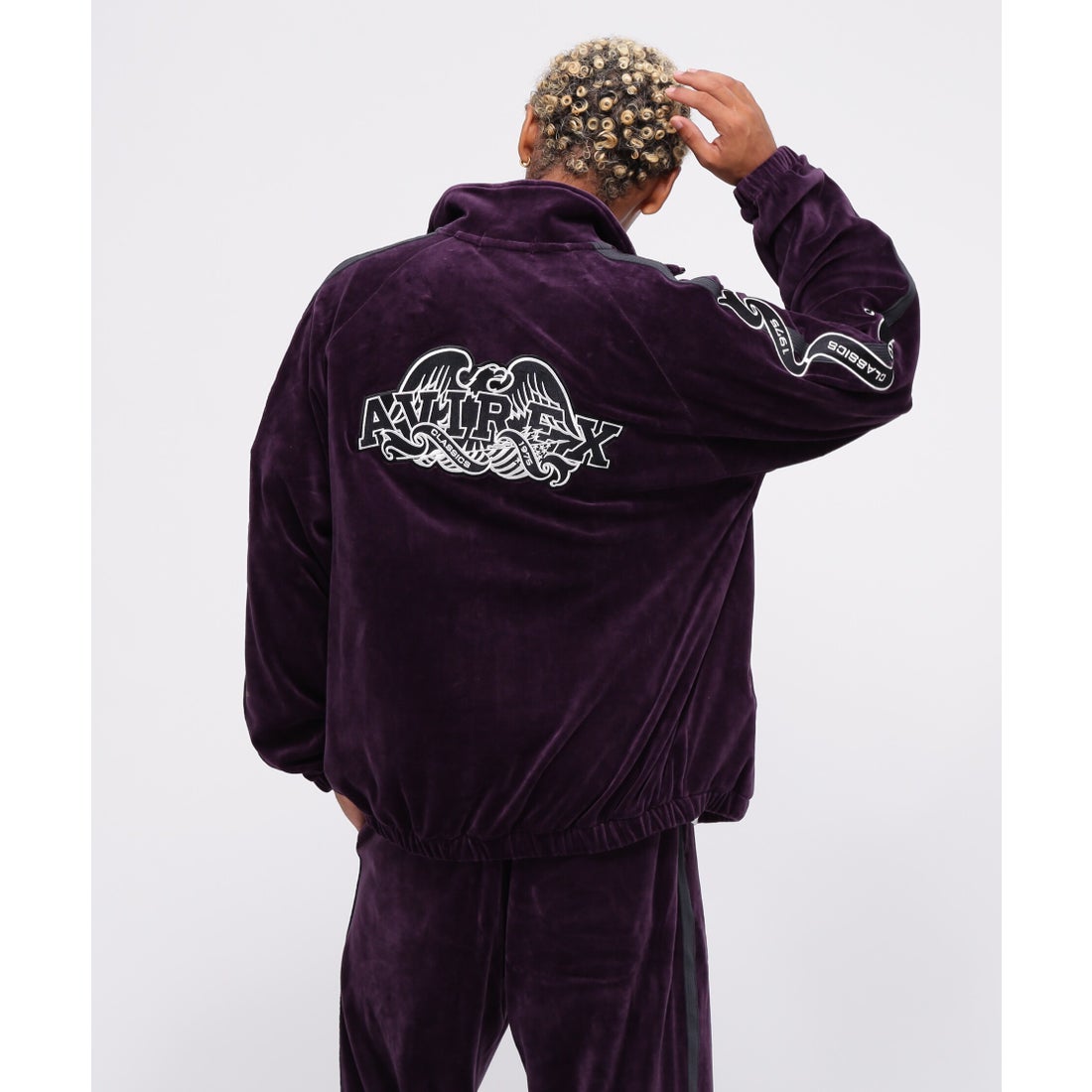 アヴィレックス AVIREX 《WEB&DEPOT限定》VELOUR TRACK JACKET