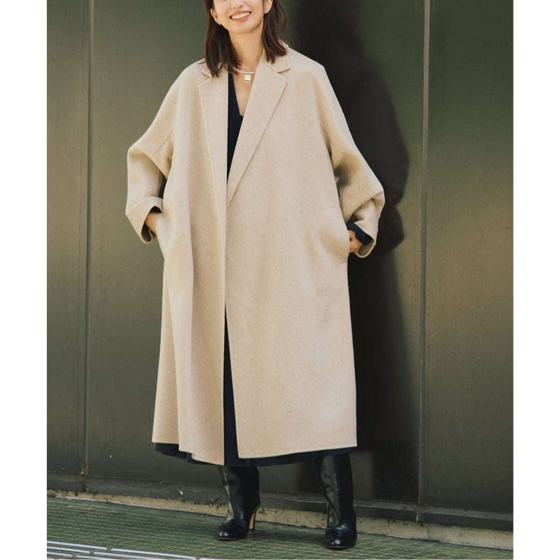 ヴェルメイユ パー イエナ VERMEIL par iena カシミヤリバーロング