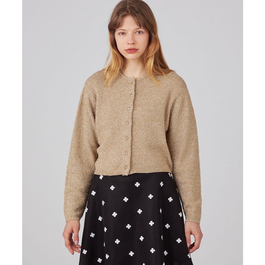 ボールジィ Ballsey シャイニーメタル クルーネックカーディガン （33