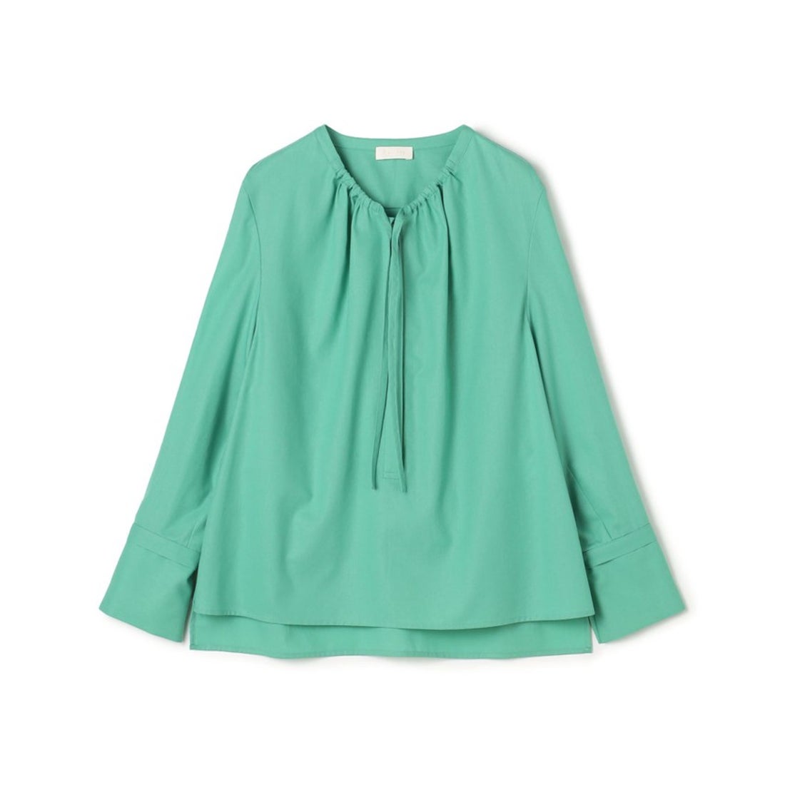 ボールジィ Ballsey クリスタルコットン ギャザーVネックブラウス （55