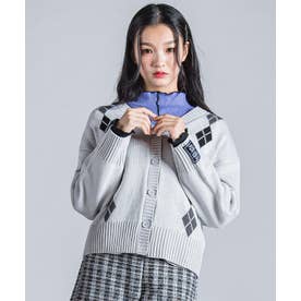 ジディー ZIDDY アーガイルチェック柄カーディガン(130~160cm