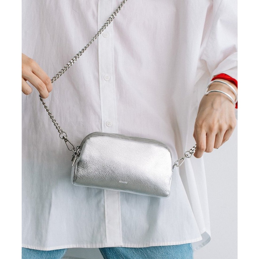 ビュレ Beau're トリプルファスナー ミニポシェット ポーチ 斜めがけ