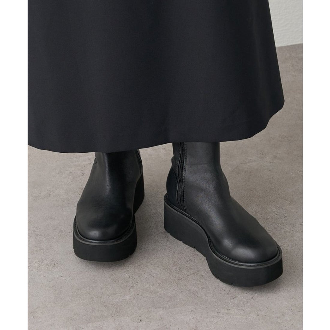 ビアズリー BEARDSLEY 《近日予約開始》レザーミドルブーツ （black